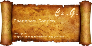Cserepes Gordon névjegykártya